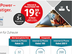 Vodafone bietet mehr Speed in einem Kabel-Internet-Tarif