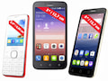Dual-SIM-Handys von Huawei und Alcatel bei Real