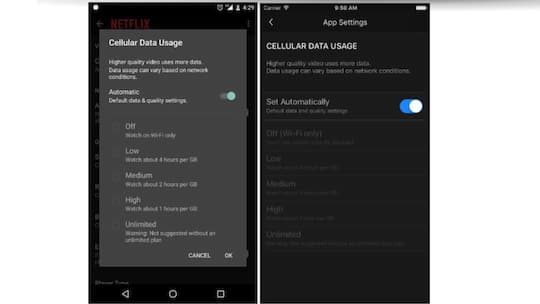 Netflix-App: Videoqualitt & mobilen Daten­verbrauch selbst bestimmen