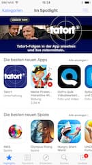 Tatort-App hat Spotlightposition im AppStore erhalten