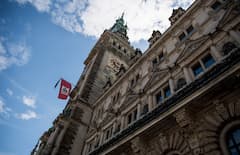 Blick auf das Hamburger Rathaus