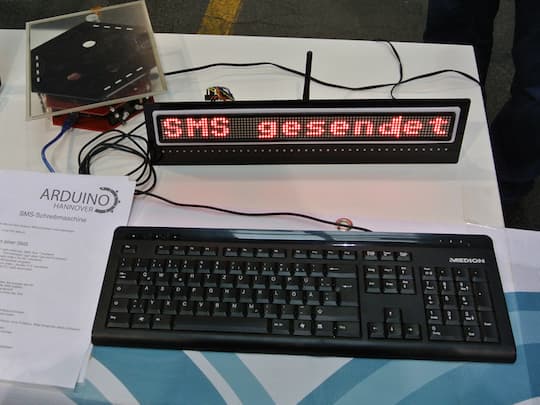 SMS-Schreibmaschine auf der Maker Faire