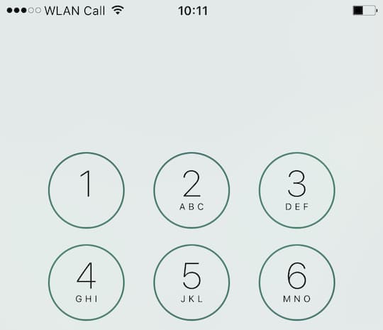 WLAN-Call-Verbindung wird im Display angezeigt