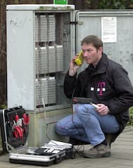 Manchmal sehnschtig erwartet: Der Telekom-Techniker