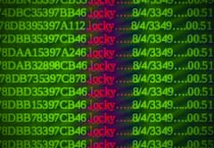 Ein zu Demonstrationszwecken erstellter und verfremdeter Screenshot eines mit dem Trojaner Locky infizierten PCs.