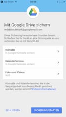 Google Drive: App stellt Nutzer vor die Entscheidung, welche Daten gesichert werden sollen