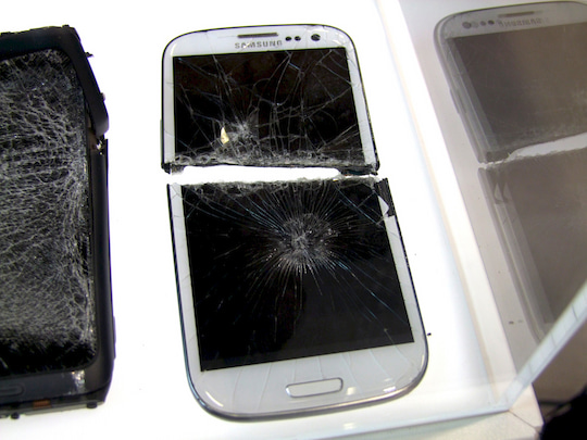 Im Schnitt nicht mehr nutzbar: Ein Samsung Galaxy.
