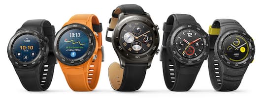 Die Huawei Watch 2 in verschiedenen Versionen