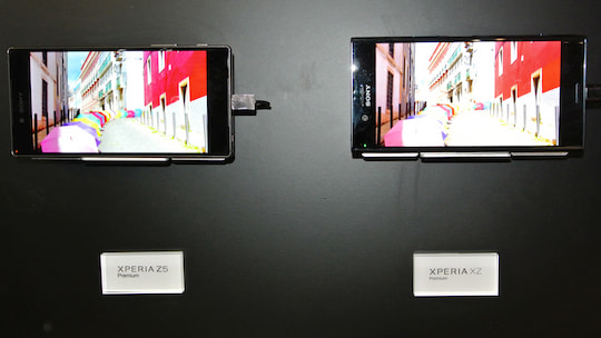 Sony Xperia Z5 Premium (4K-Display ohne HDR) und Xperia XZ Premium (4K-Display mit HDR)