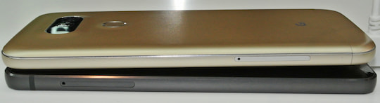 Die Seiten des LG G6 und 5G im Vergleich
