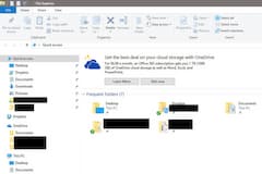 Screenshot des Windows Explorers mit Werbeeinblendung