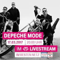 Ankndigung fr den Livestream des Depeche-Mode-Konzerts