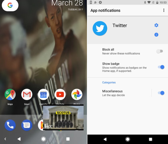 Bild-in-Bild und Badge-Funktion von Android O