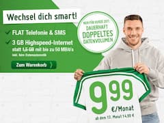 Smartmobil-Anzeige mit Lukas Podolski