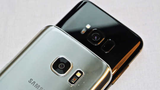 Galaxy S7 und S8 Plus (schwarz) im Vergleich