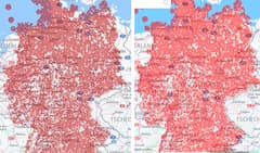 Vodafone-LTE-Abdeckung 2016 (links) und 2017 (rechts)