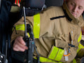 Ein Funkgert in einem Feuerwehr-Fahrzeug