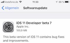 Mittlerweile ist die siebte Beta-Version von iOS 11 verfgbar