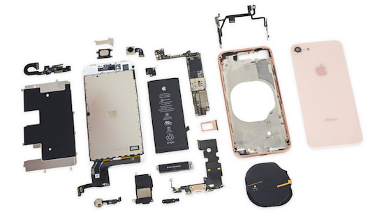 iFixit hat das Apple iPhone 8 im Teardown komplett auseinander genommen