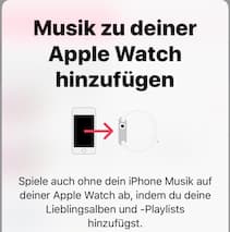 Musik kann auch direkt auf die Apple Watch geladen werden