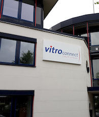 Das Firmengebude der Vitroconnect in Gtersloh