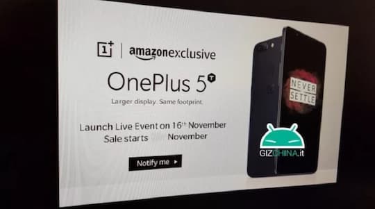 Vermeintliche Prsentationsfolie des OnePlus 5T