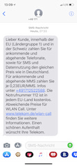 Screenshot der Telekom-SMS