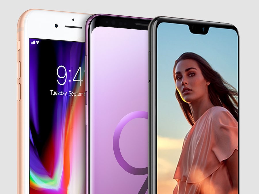 Im Vergleich Galaxy S9 Plus vs. iPhone 8 Plus vs. Huawei P20 Pro