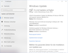 Pnktlich um 19 Uhr deutscher Zeit startet Microsoft die Auslieferung seiner Updates.