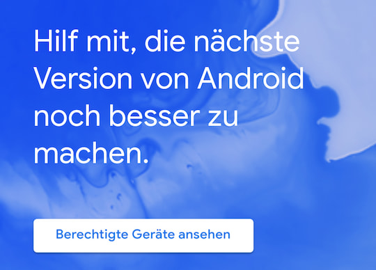 Webseite fr das Android-Betaprogramm