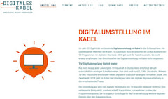 Digitales Kabel, Screenshot, Webseite