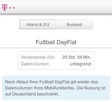 Fuball DayFlat erfolgreich gebucht