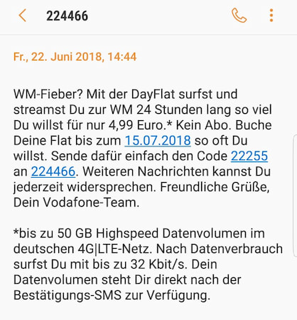 Vodafone Dayflat Unlimited