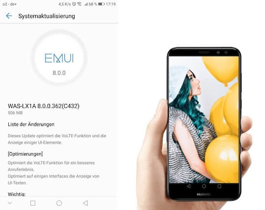 Android 8.0 Oreo fr das Huawei Mate 10 Lite und das P10 Lite ist da