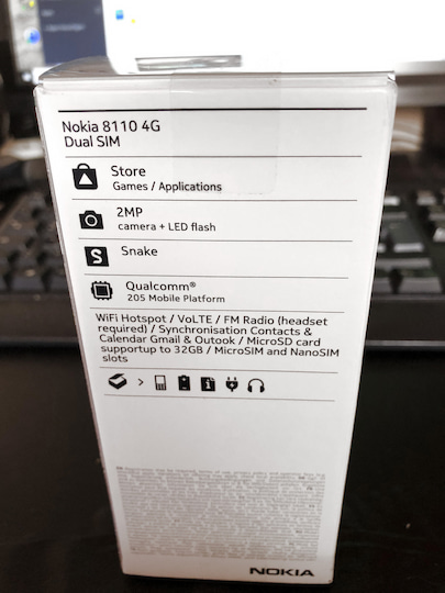 Im Nokia 8110 4G steckt eine Menge technischer Mglichkeiten.