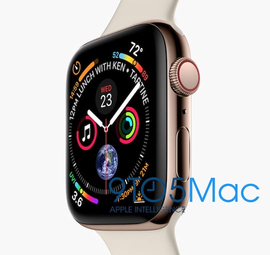 So soll die Apple Watch Series 4 aussehen