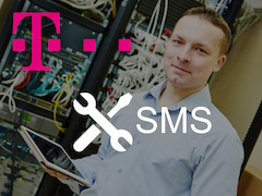 Besserer Service: Der Telekom-Techniker meldet sich vorher per SMS beim Kunden.