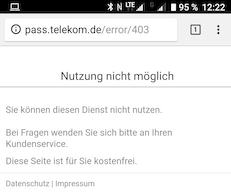 pass.telekom.de nicht erreichbar