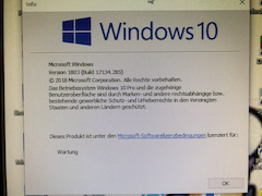 Das September Sicherheitsupdate fr Windows 10 trgt die Versionsnummer 17134.285