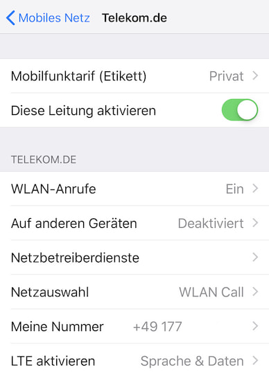 VoLTE und WLAN Call mglich