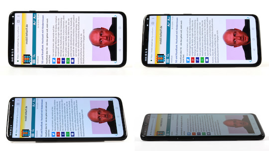 Das Display des OnePlus 6T ist aus verschiedenen Blickwinkeln stabil.