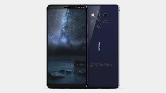Die Vorder- und Rckseite des Nokia 9