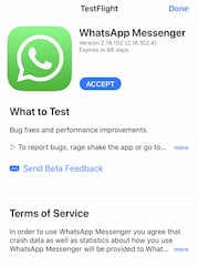 Der "Testflug" fr die iOS-WhatsApp-Beta hat begonnen