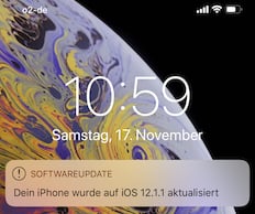 iOS 12.1.1 auf dem iPhone XS Max