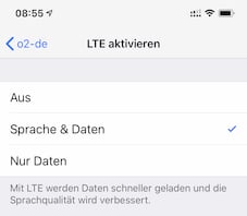 LTE-Konfiguration fr beide Anschlsse