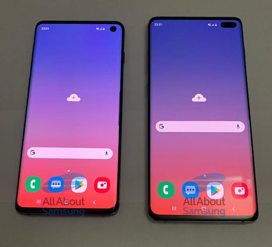 Vertrautes und doch neues Design: Galaxy S10 (links), Galaxy S10+ (rechts)