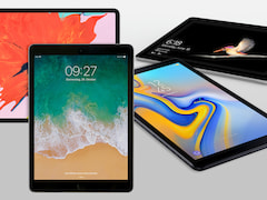 Apple iPad Pro 2018, iPad 2018, Samsung Galaxy Tab S4 und Microsoft Surface Go (v.l.).