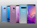Von links nach rechts: Samsung Galaxy S8, S9 und das mglicherweise so aussehende S10+.