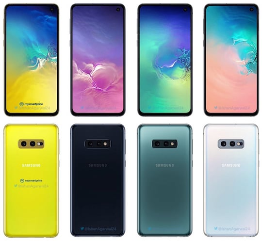 Farbvarianten des Galaxy S10e