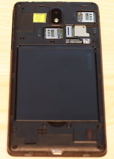 Rckseite des Nokia 1 Plus